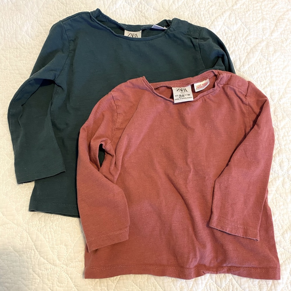TWO Zara toddler tops